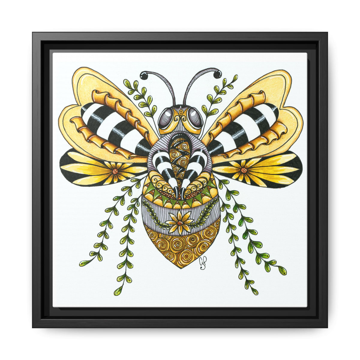 Queen Bee Matte Canvas, Framed (Multi-color)