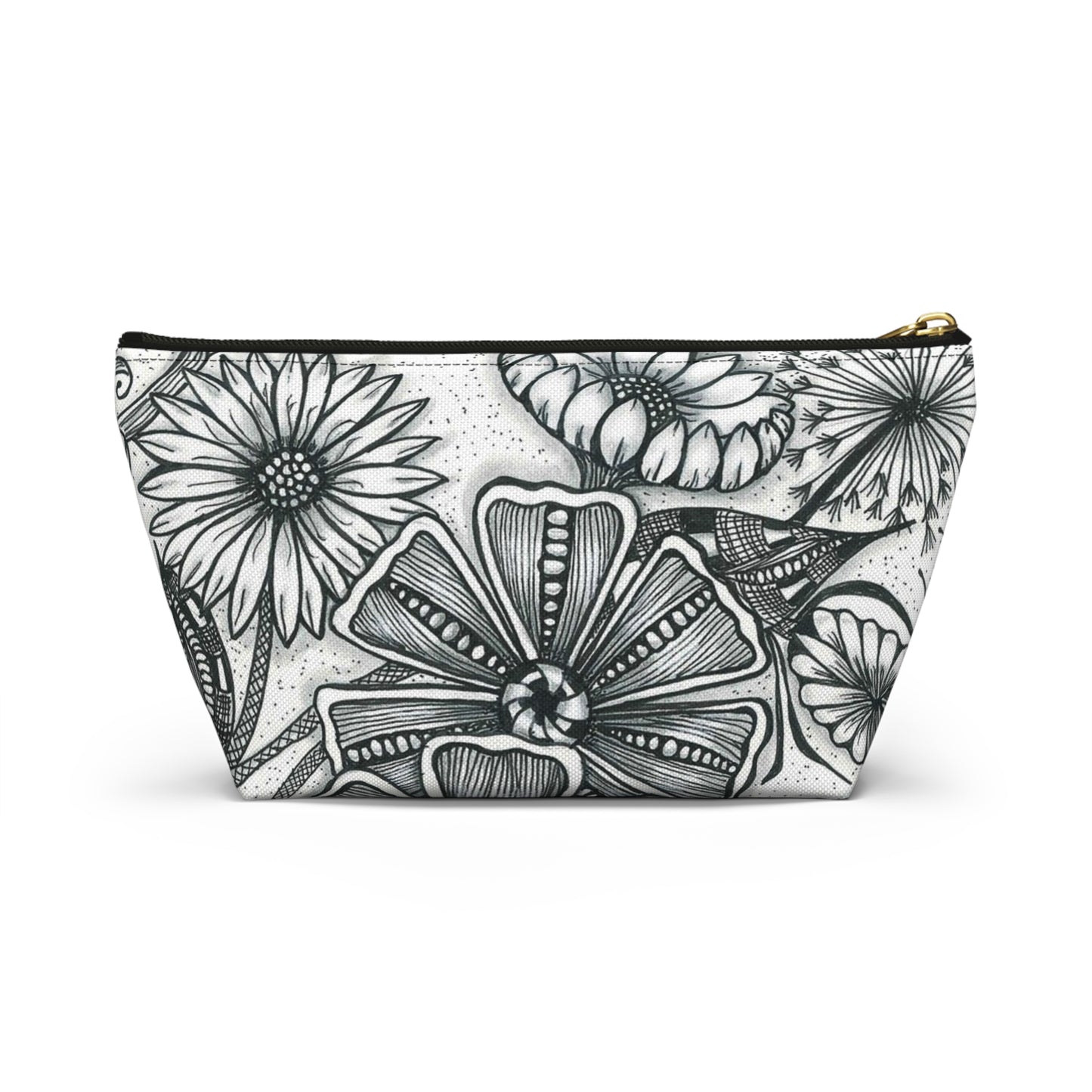 Zen Flowers Accessory Pouch w T-bottom