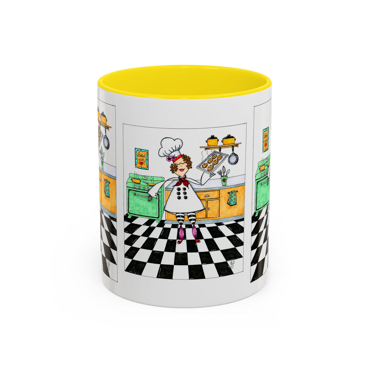 She Bakes! Accent Coffee Mug (11, 15oz)