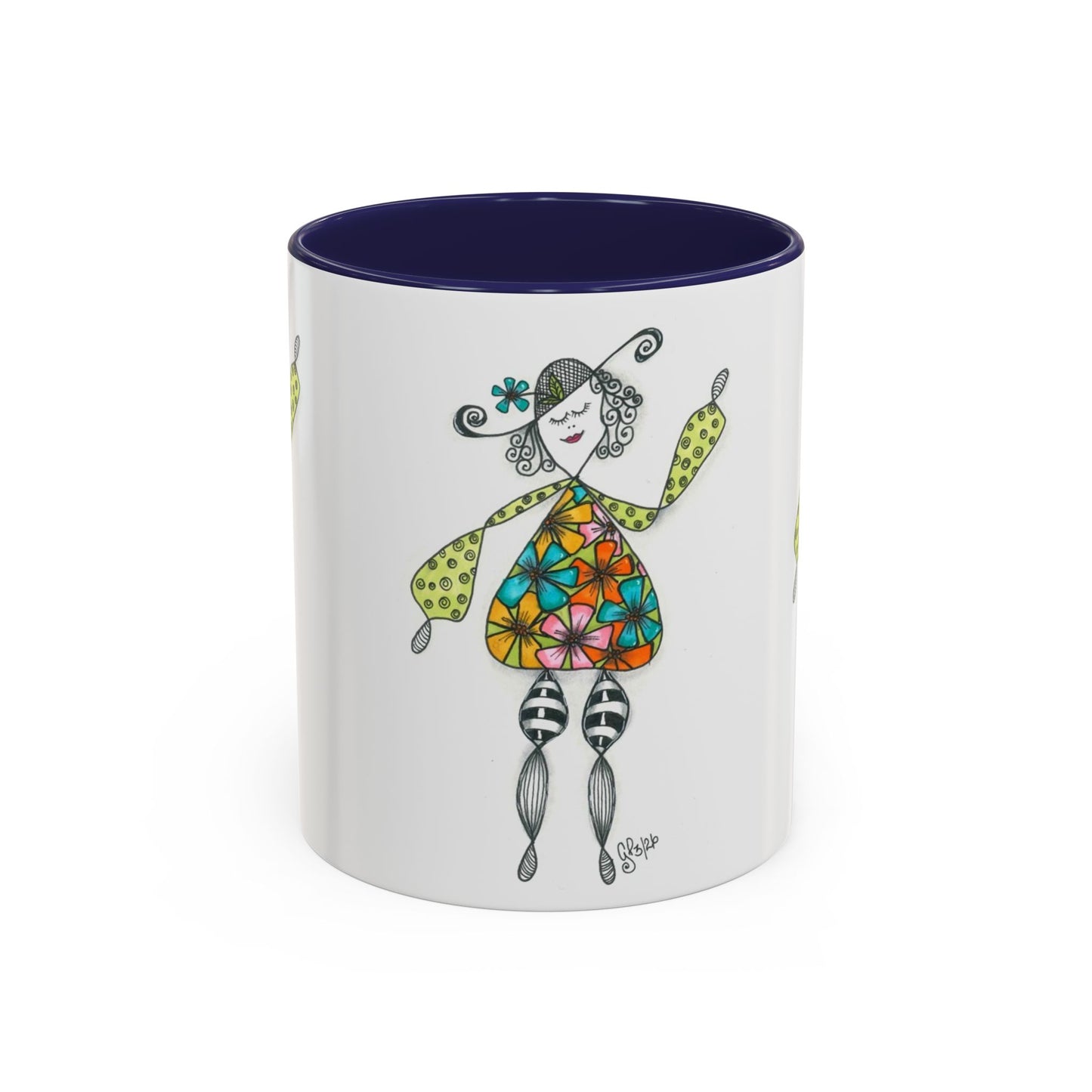 Carefree and Fancy Coffee Mug (11, 15oz)