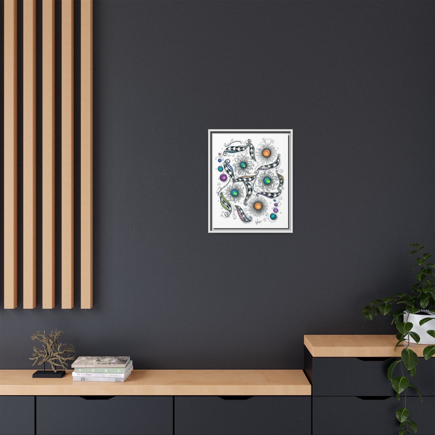 A Touch of Whimsy Matte Canvas, Framed (Multi-color)