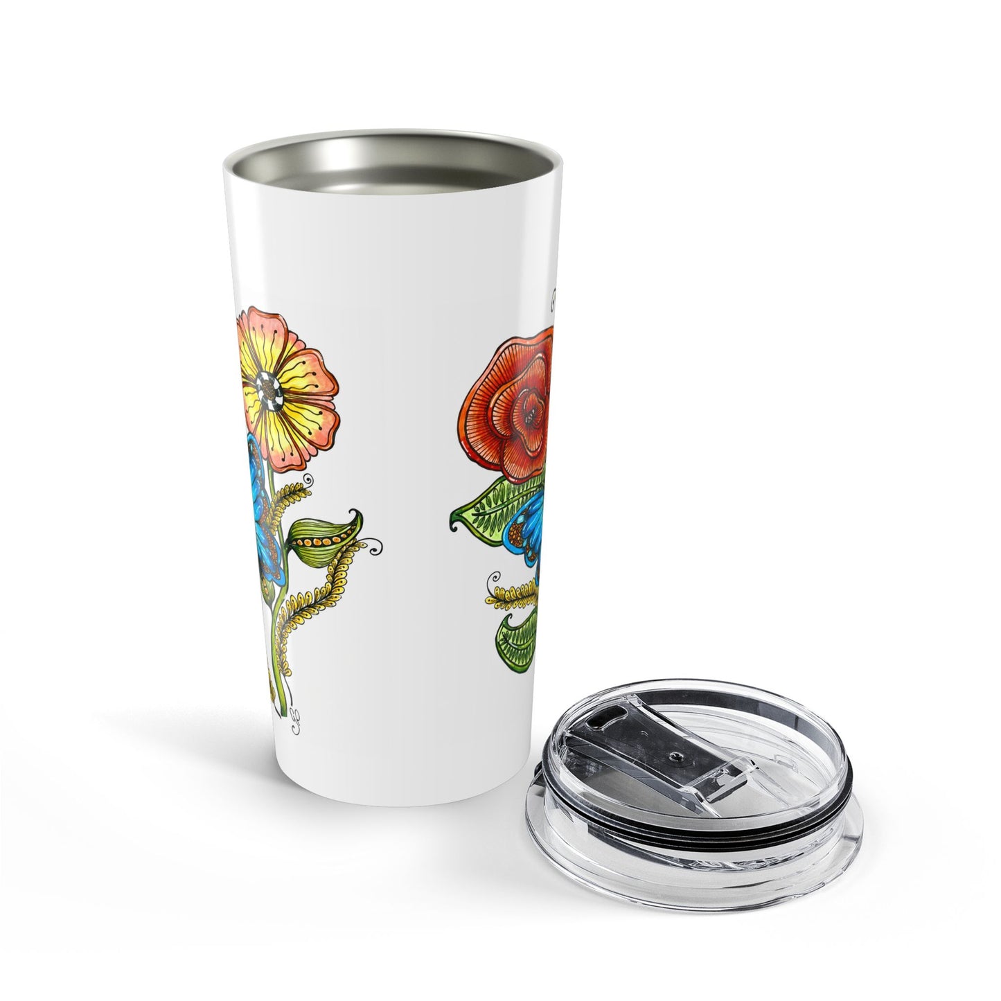 Blue Butterfly Tumbler 20oz