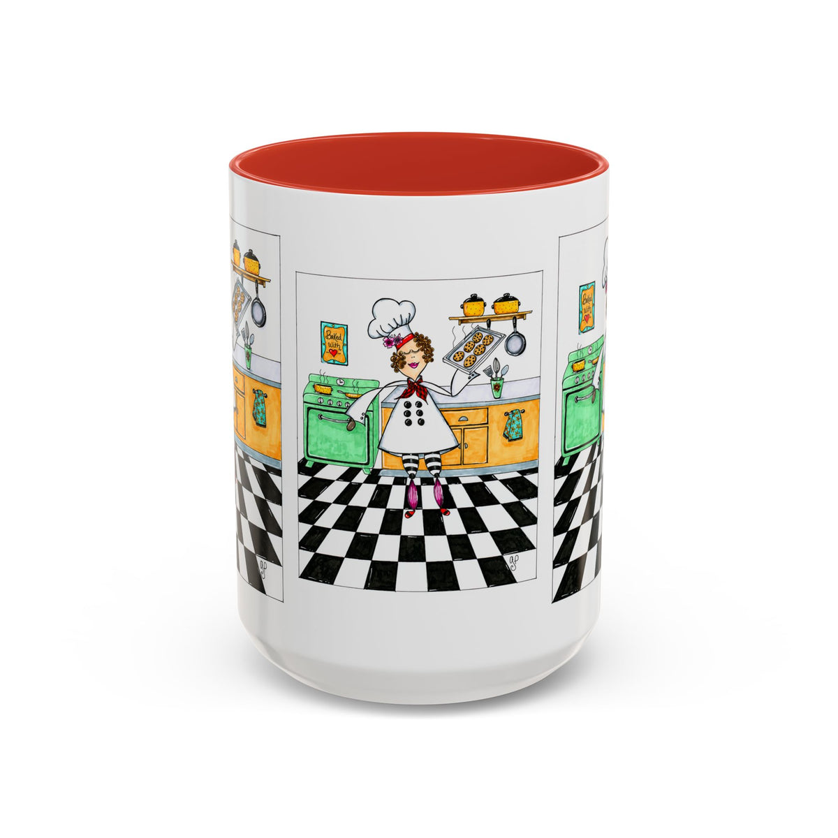 She Bakes! Accent Coffee Mug (11, 15oz)