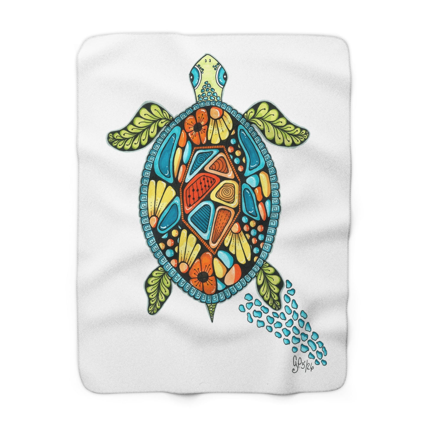 Sea Turtle Sherpa Fleece Blanket