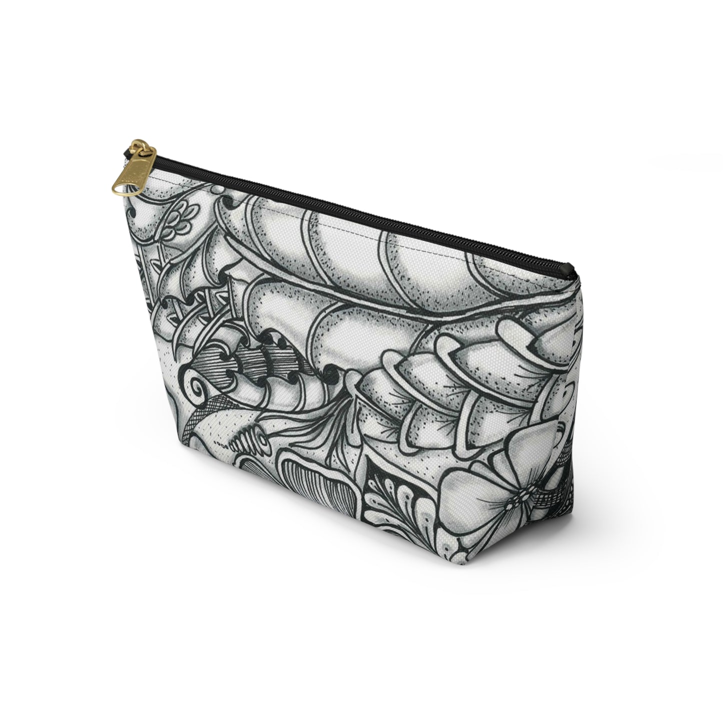 Zen Flowers Accessory Pouch w T-bottom