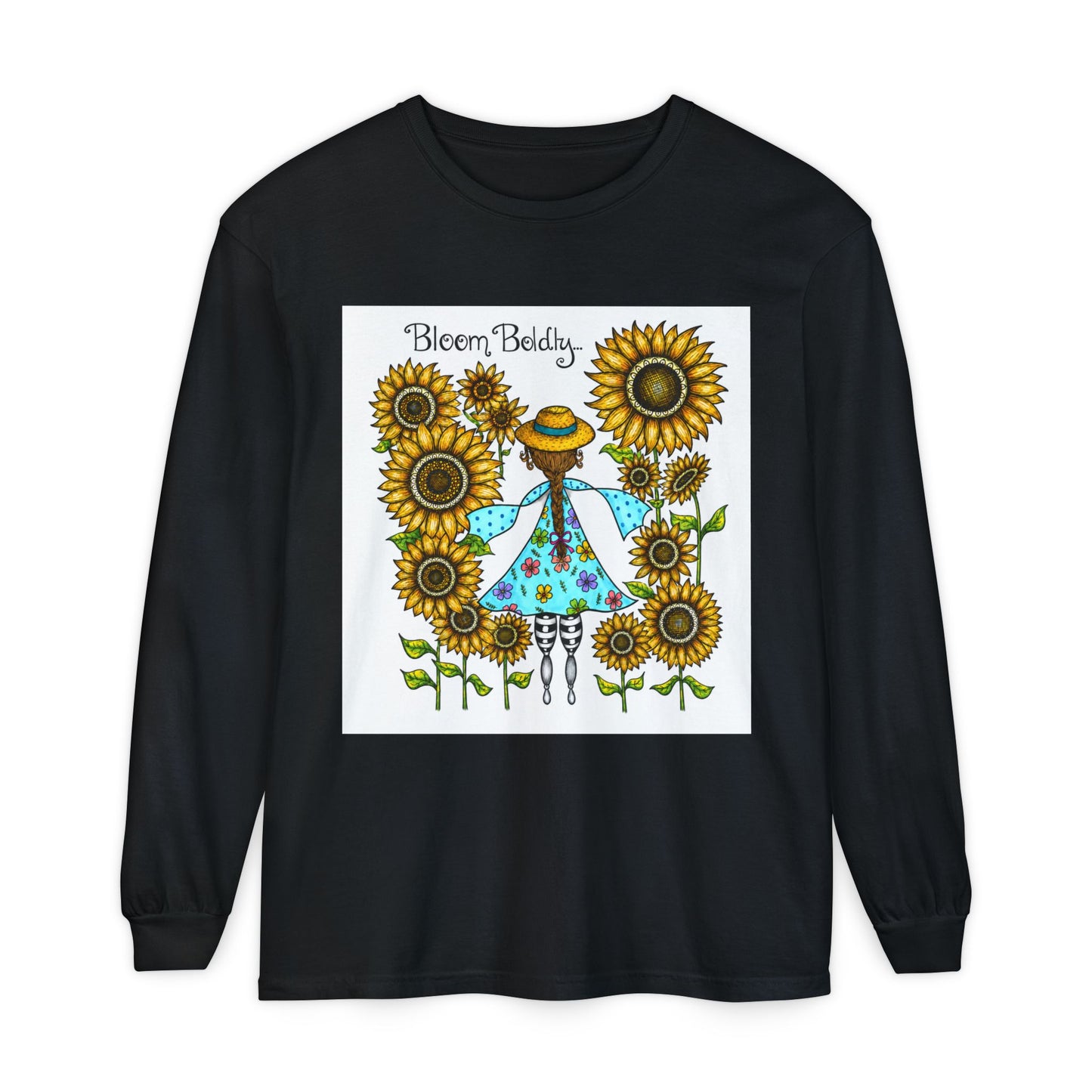 Bloom Boldly Garment-dyed Long Sleeve T-Shirt