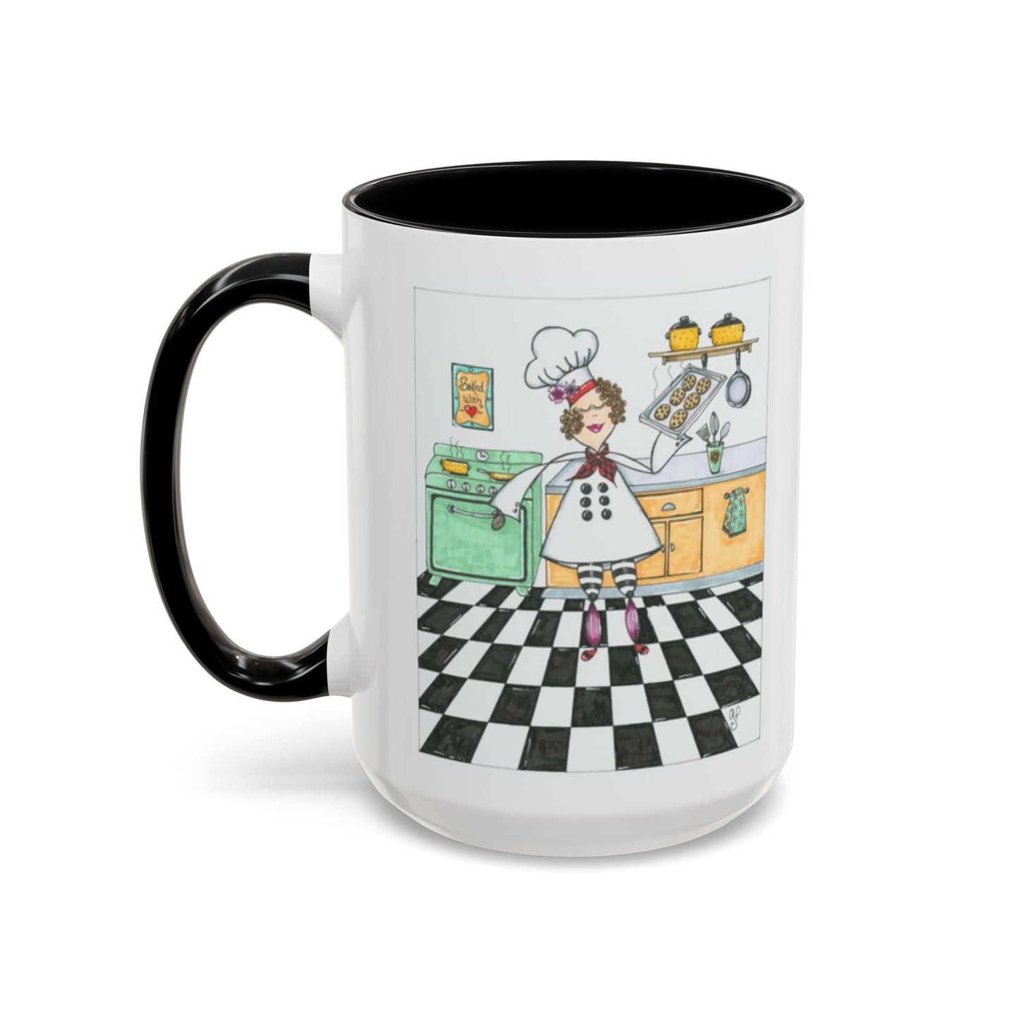 She Bakes! Accent Coffee Mug (11, 15oz)