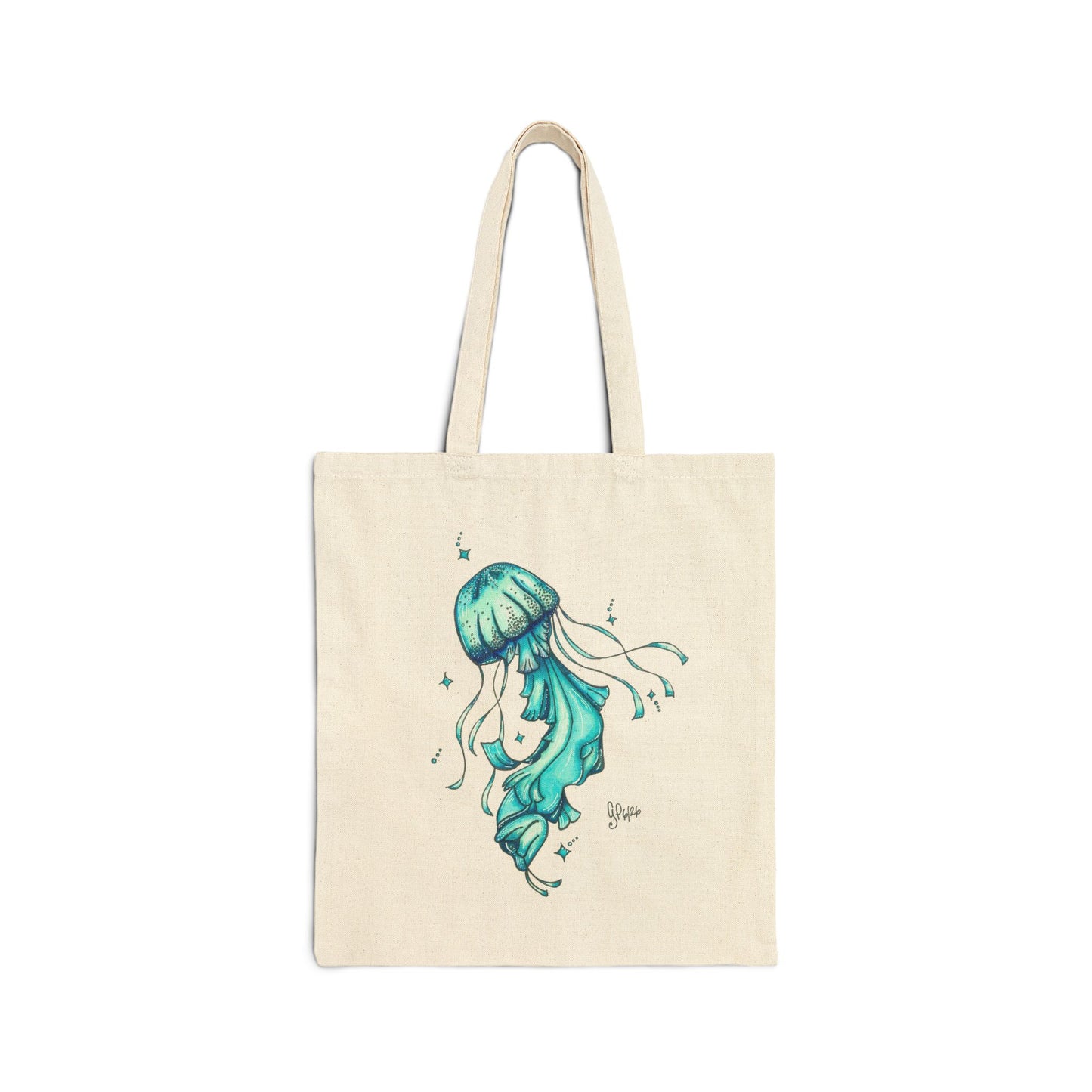 Dancing Jellyfish Cotton Canvas Tote Bag