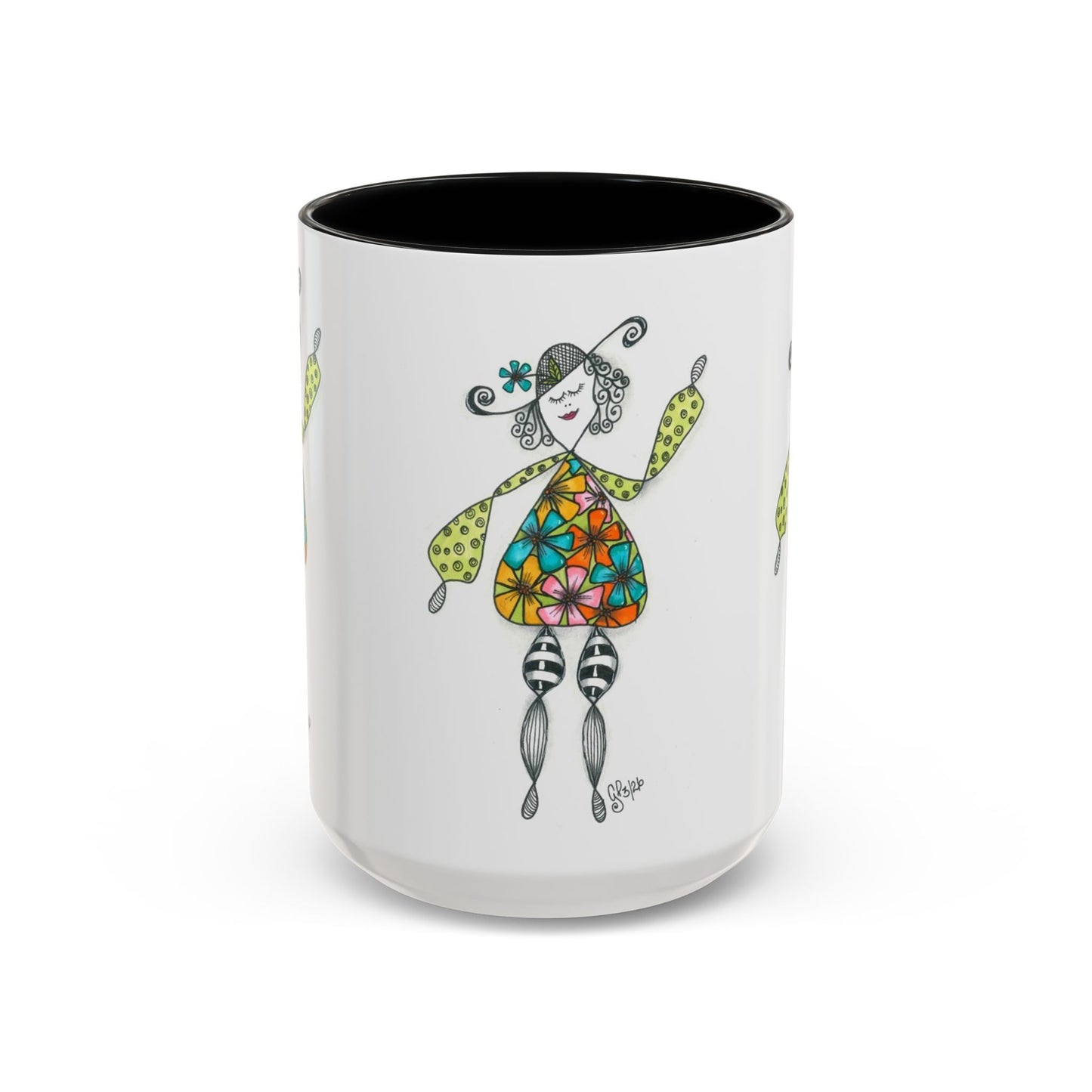 Carefree and Fancy Coffee Mug (11, 15oz)