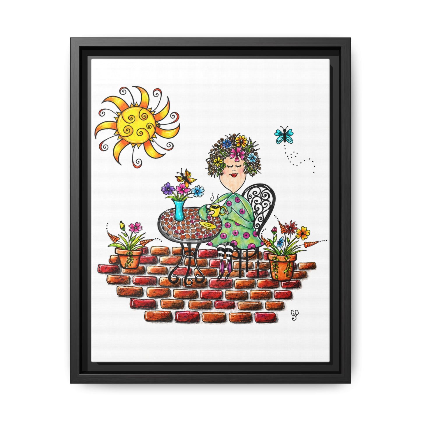 A Little Me Time Matte Canvas, Framed