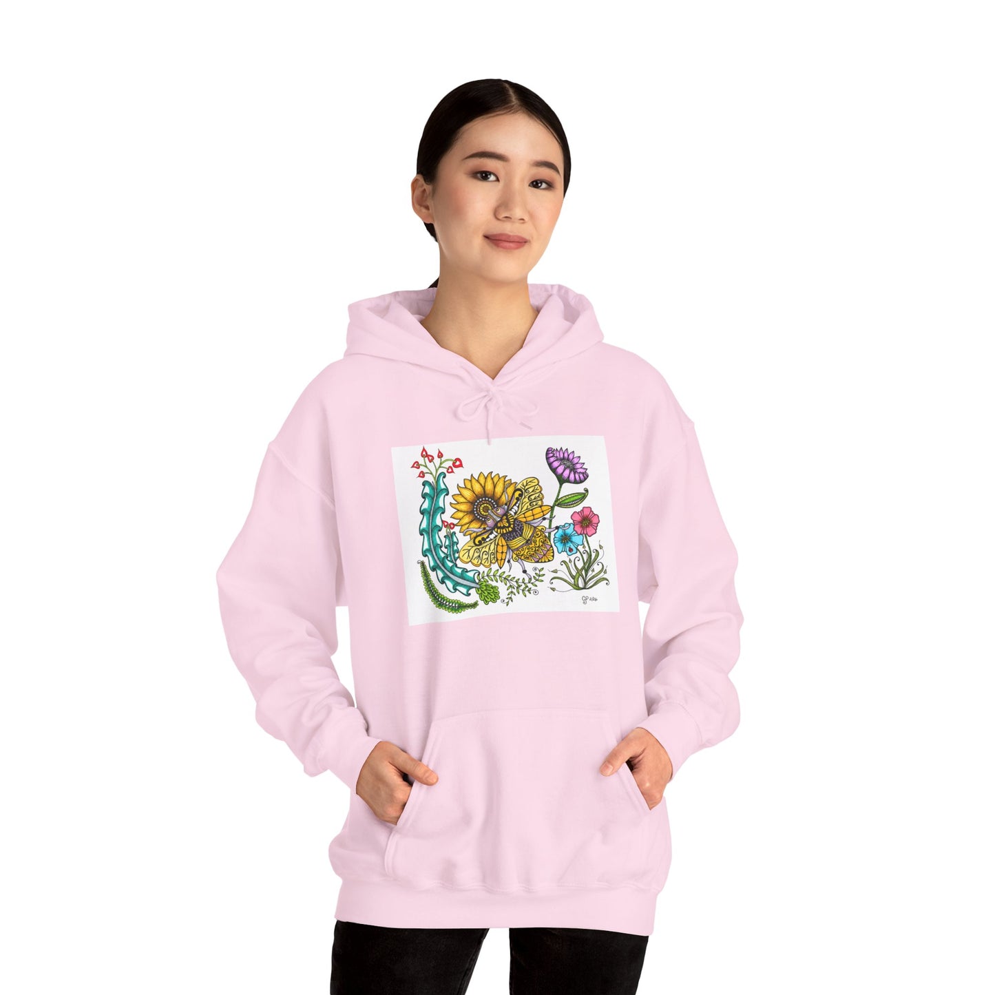 Boho Bumblebee Heavy Blend™ Hooded Sweatshirt