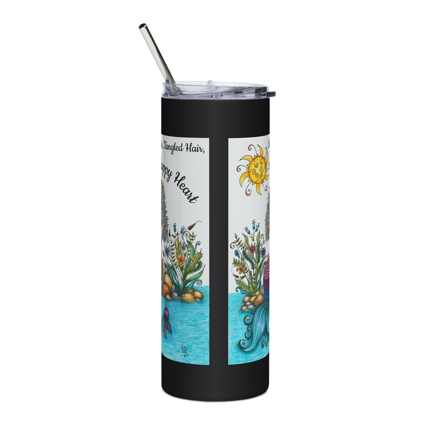 Stainless Steel Tumbler, With Straw 20oz