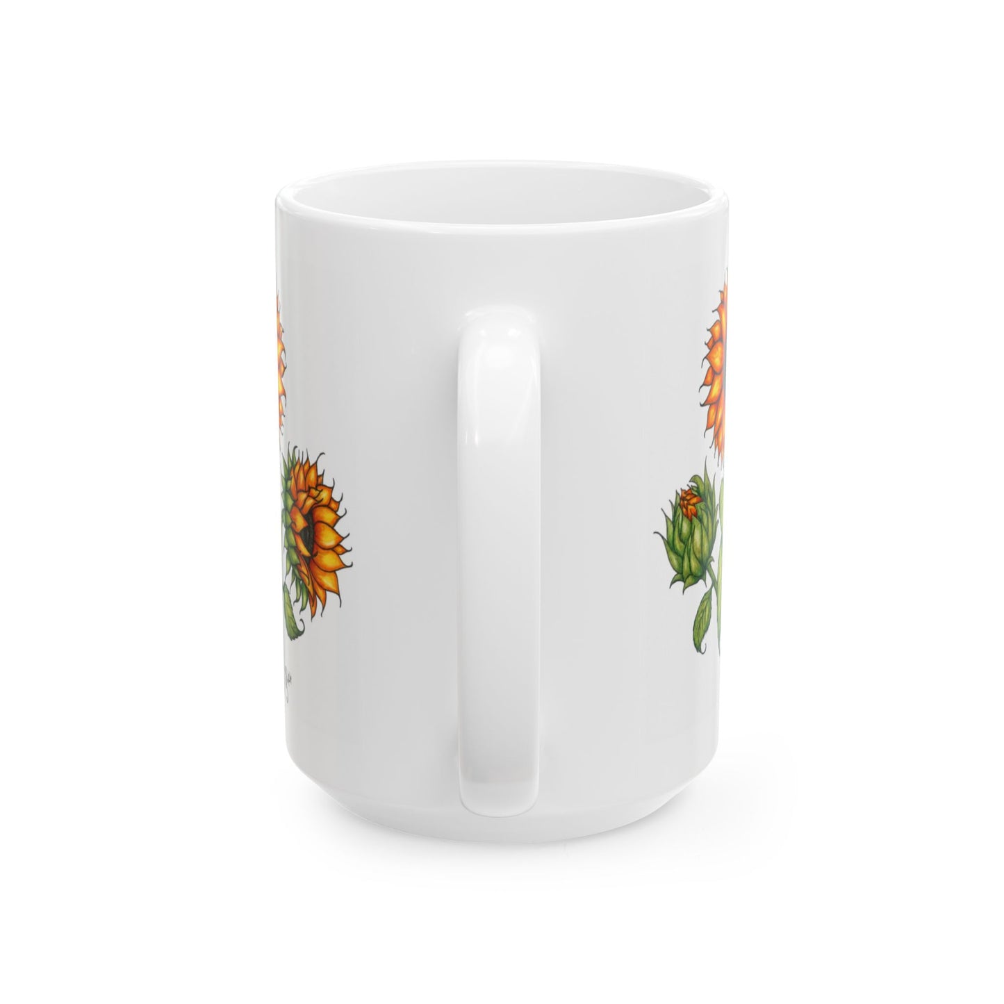 Something About Sunflowers Ceramic Mug, (11oz, 15oz)