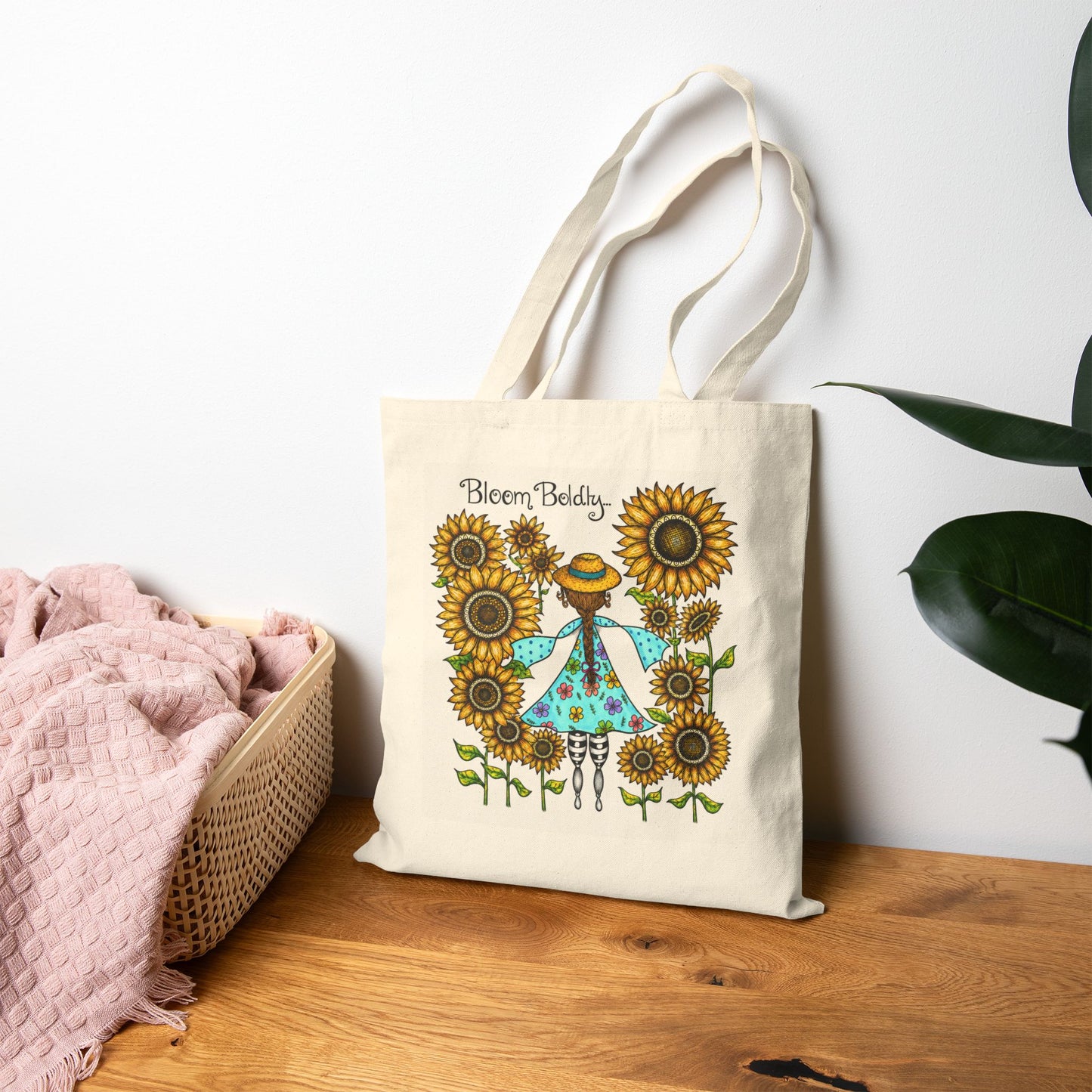 Bloom Boldly Cotton Canvas Tote Bag
