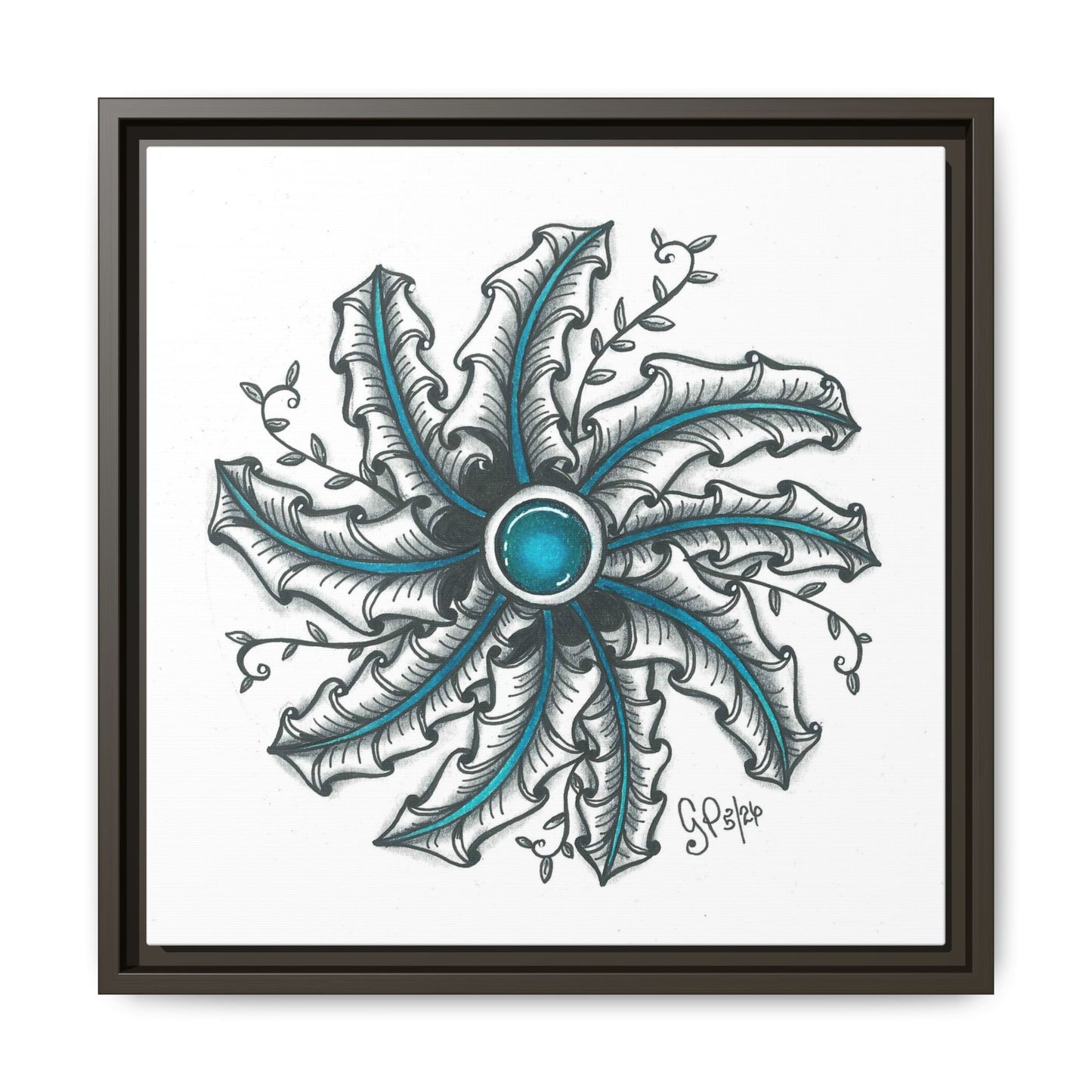 Zen Design Matte Canvas, Framed (Multi-color)