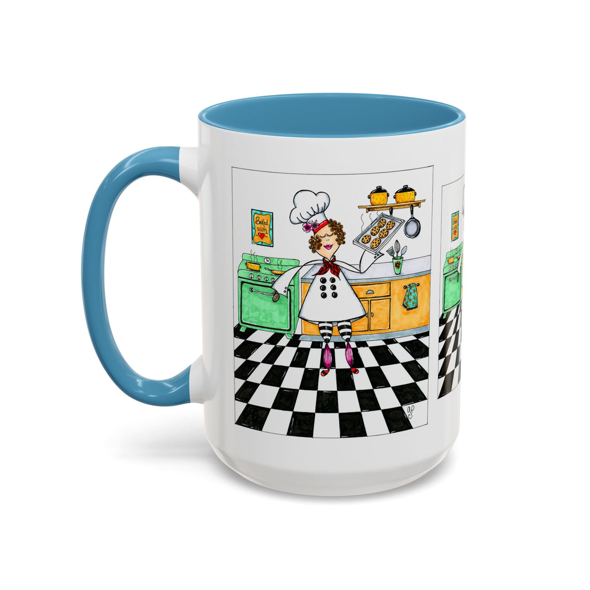 She Bakes! Accent Coffee Mug (11, 15oz)