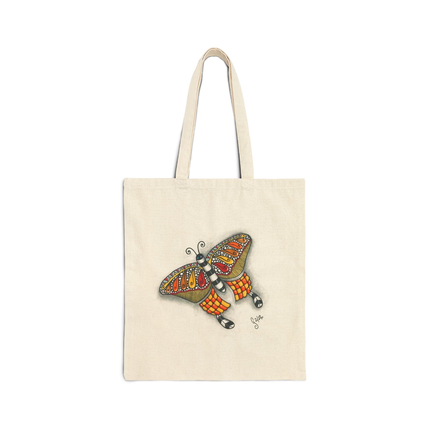 Butterfly Cotton Canvas Tote Bag