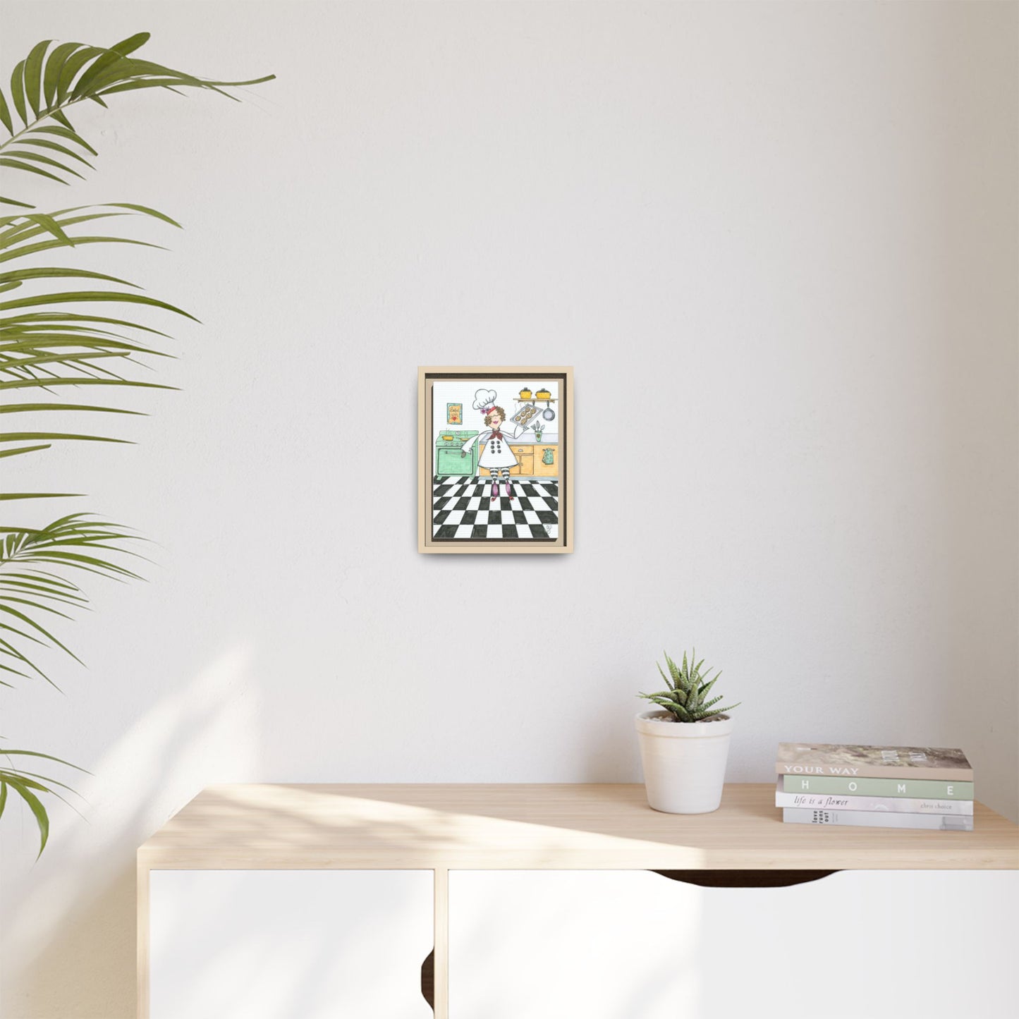 She Bakes! Matte Canvas, Framed (Multi-color)
