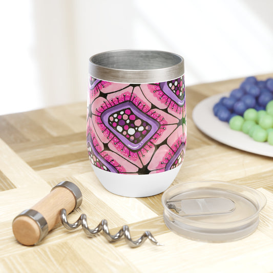 Punchy Pink Chill Wine Tumbler 12 oz.