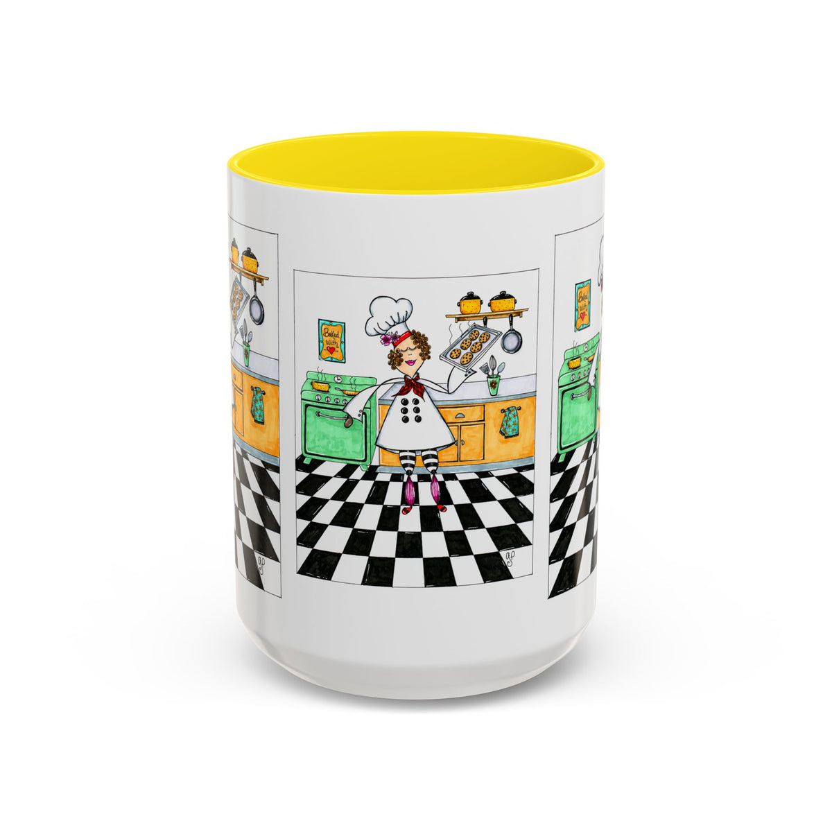 She Bakes! Accent Coffee Mug (11, 15oz)
