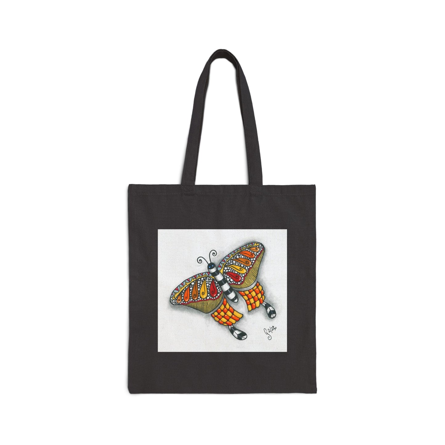 Butterfly Cotton Canvas Tote Bag