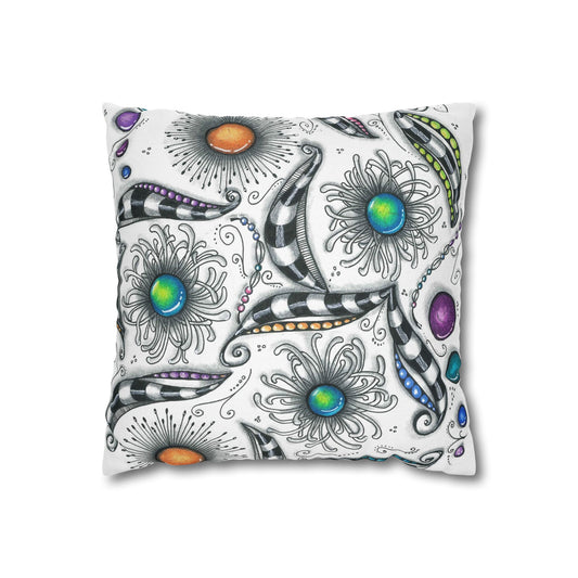 Zen Whimsy Spun Polyester Square Pillowcase