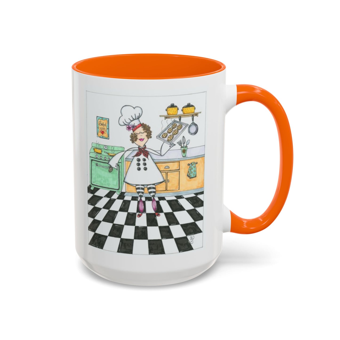 She Bakes! Accent Coffee Mug (11, 15oz)