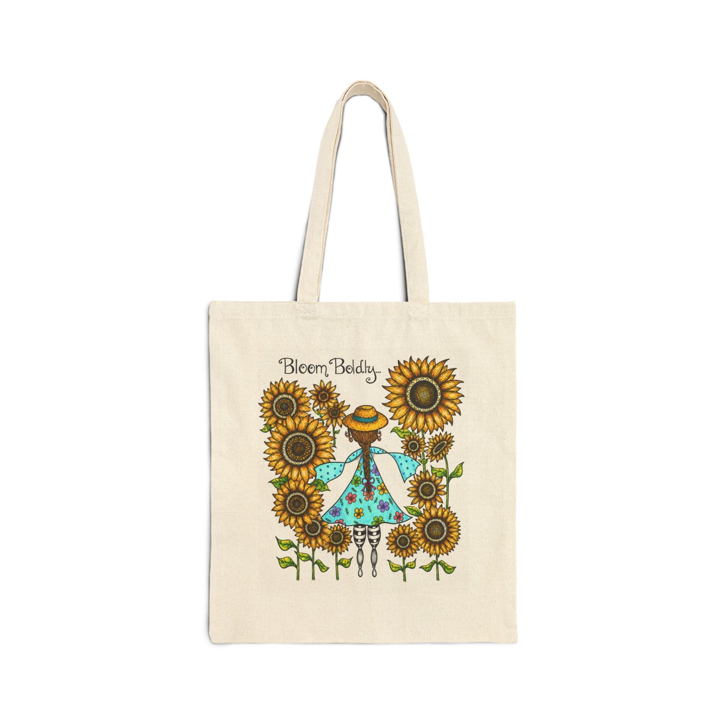Bloom Boldly Cotton Canvas Tote Bag
