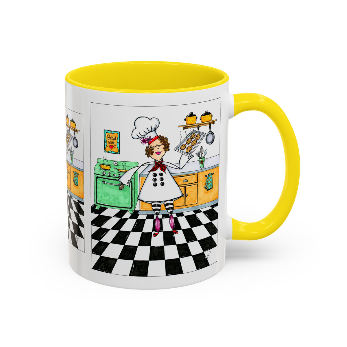 She Bakes! Accent Coffee Mug (11, 15oz)