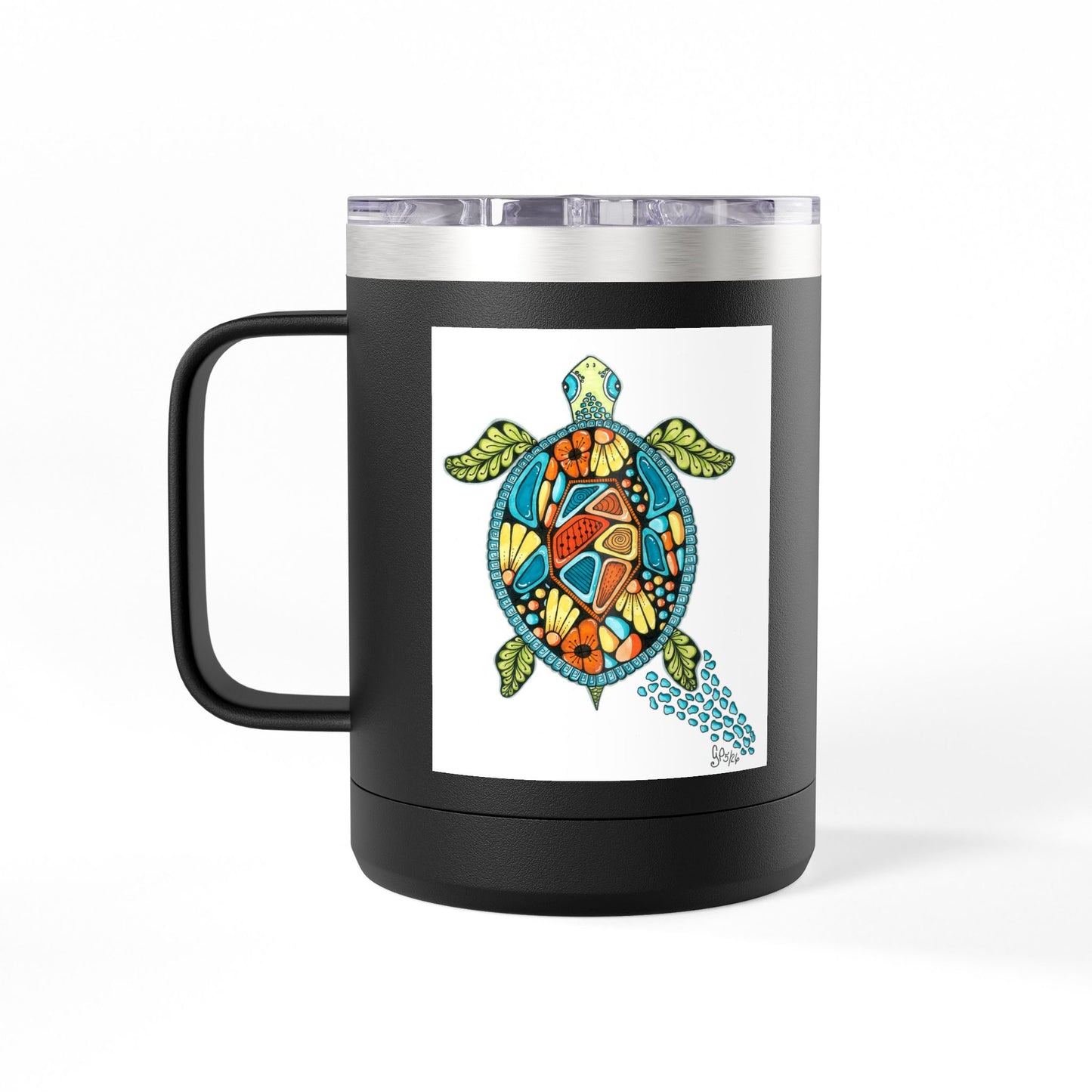 Sea Turtle Coffee Mug Tumbler, 15oz