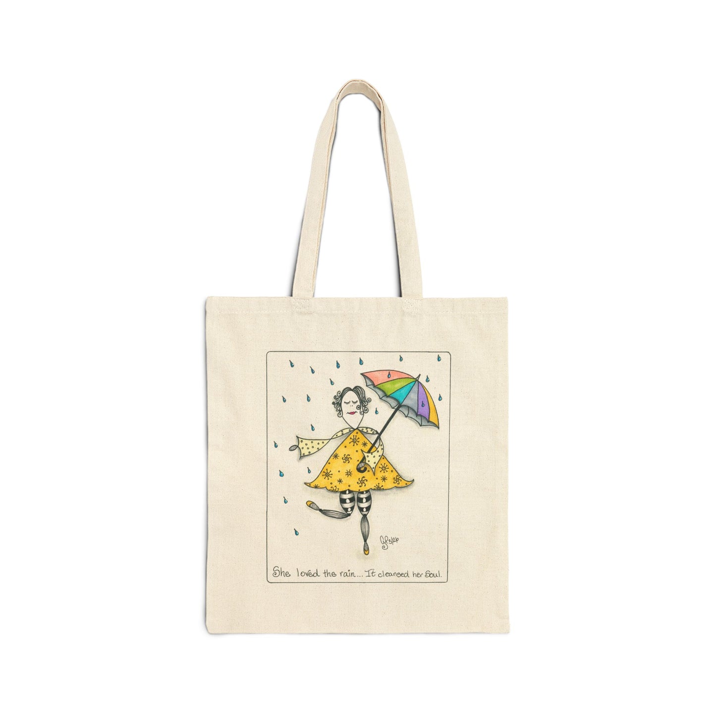 The Rain Cleansed Her Soul Cotton Canvas Tote Bag