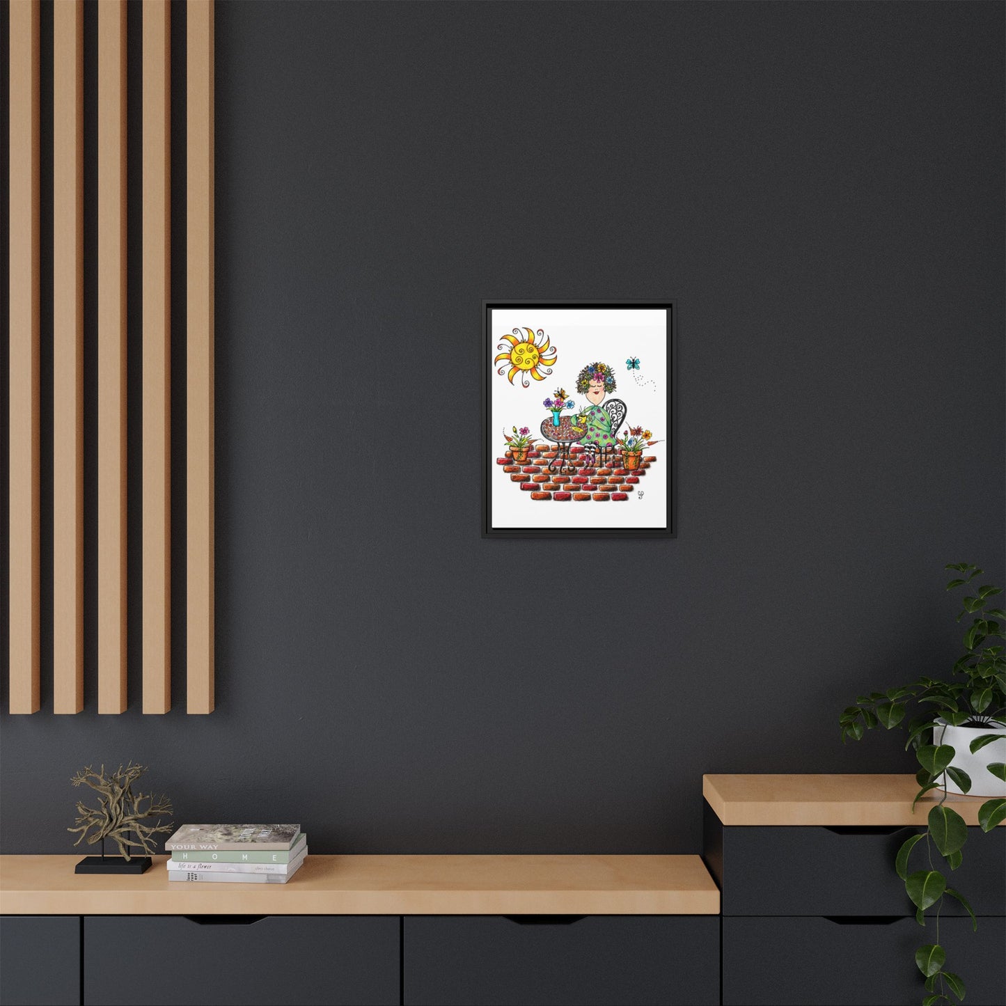 A Little Me Time Matte Canvas, Framed
