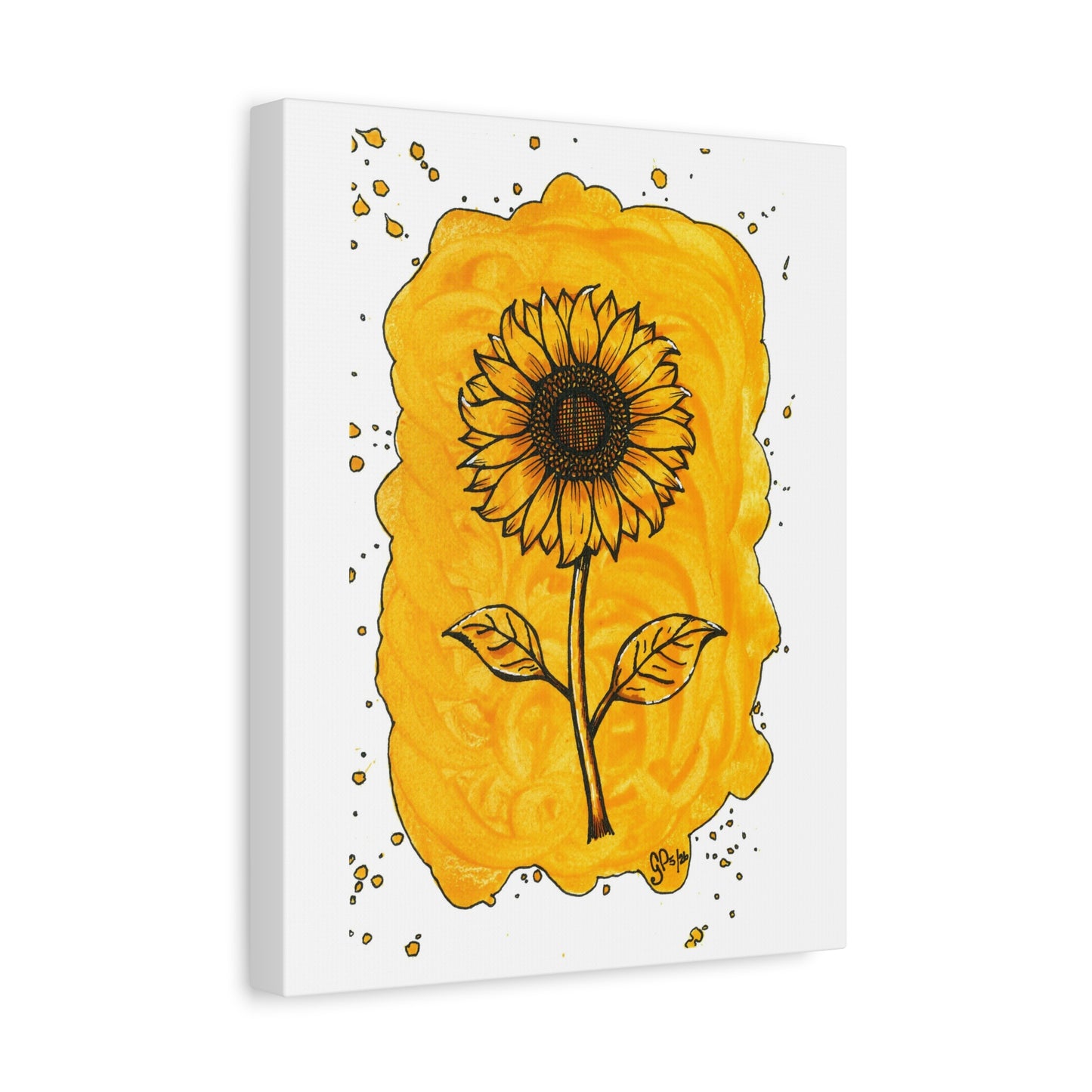 Sunflower Splash on Canvas