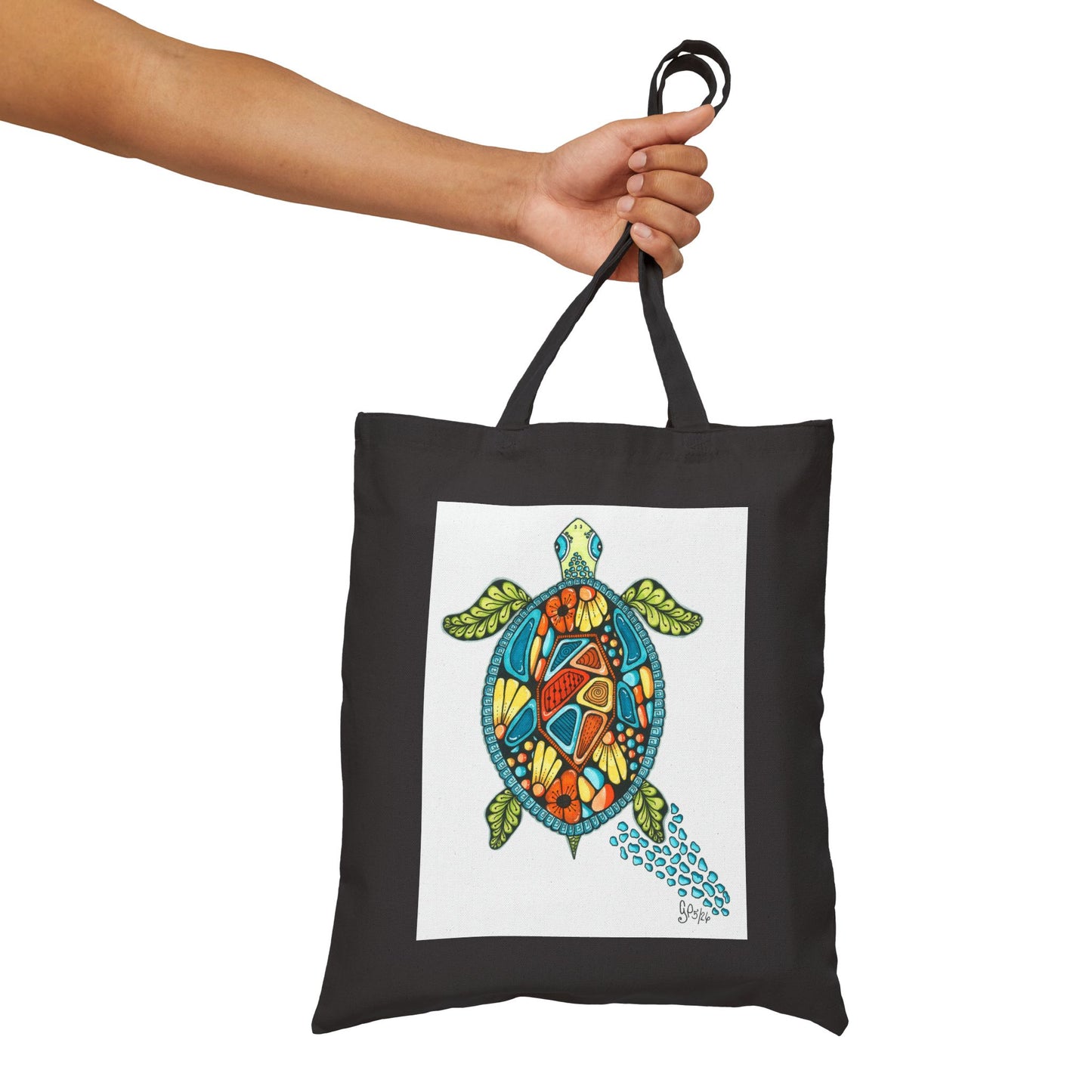 Sea Turtle Cotton Canvas Tote Bag
