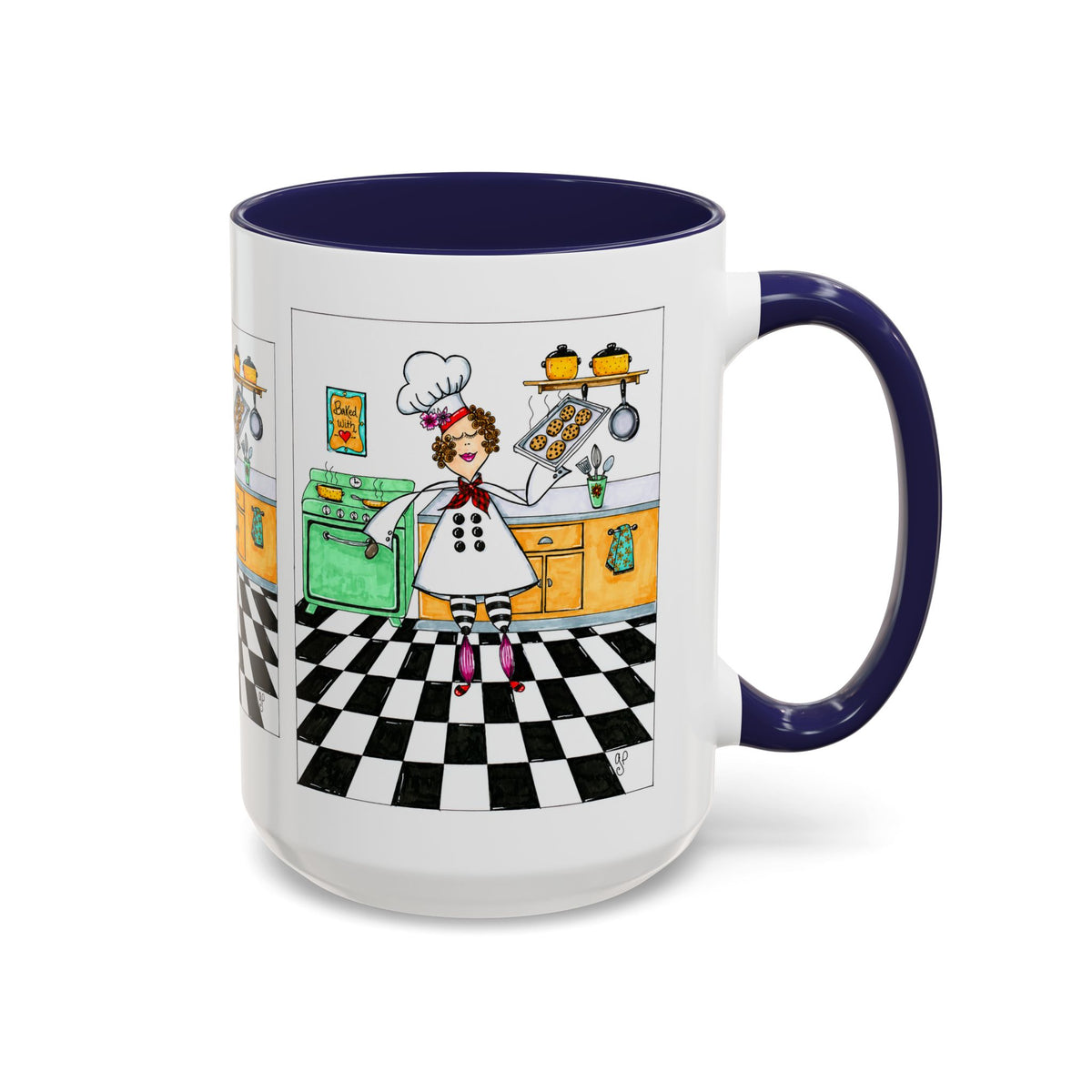 She Bakes! Accent Coffee Mug (11, 15oz)
