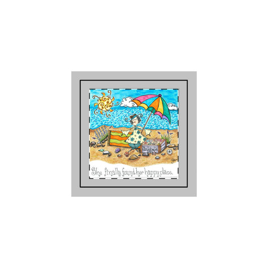 Beach Day Whimsy Throw Pillow