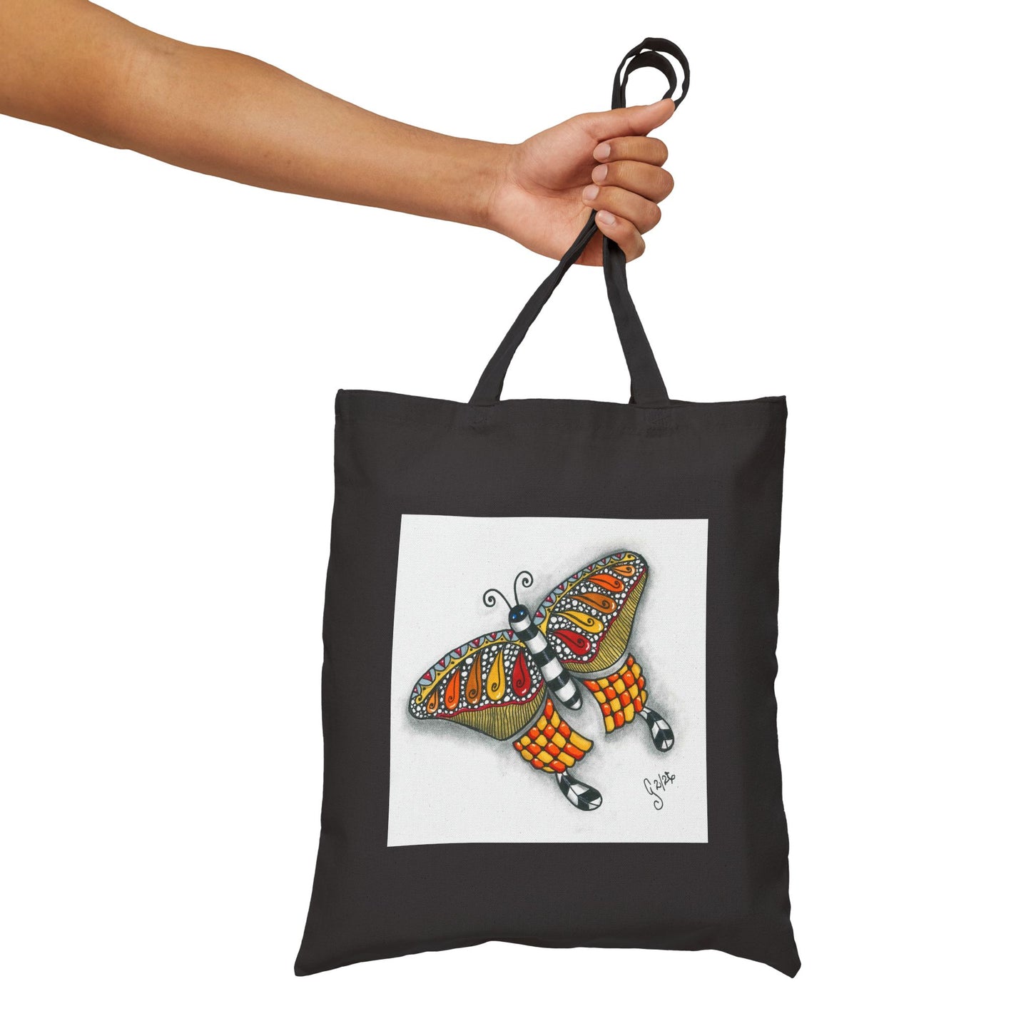 Butterfly Cotton Canvas Tote Bag