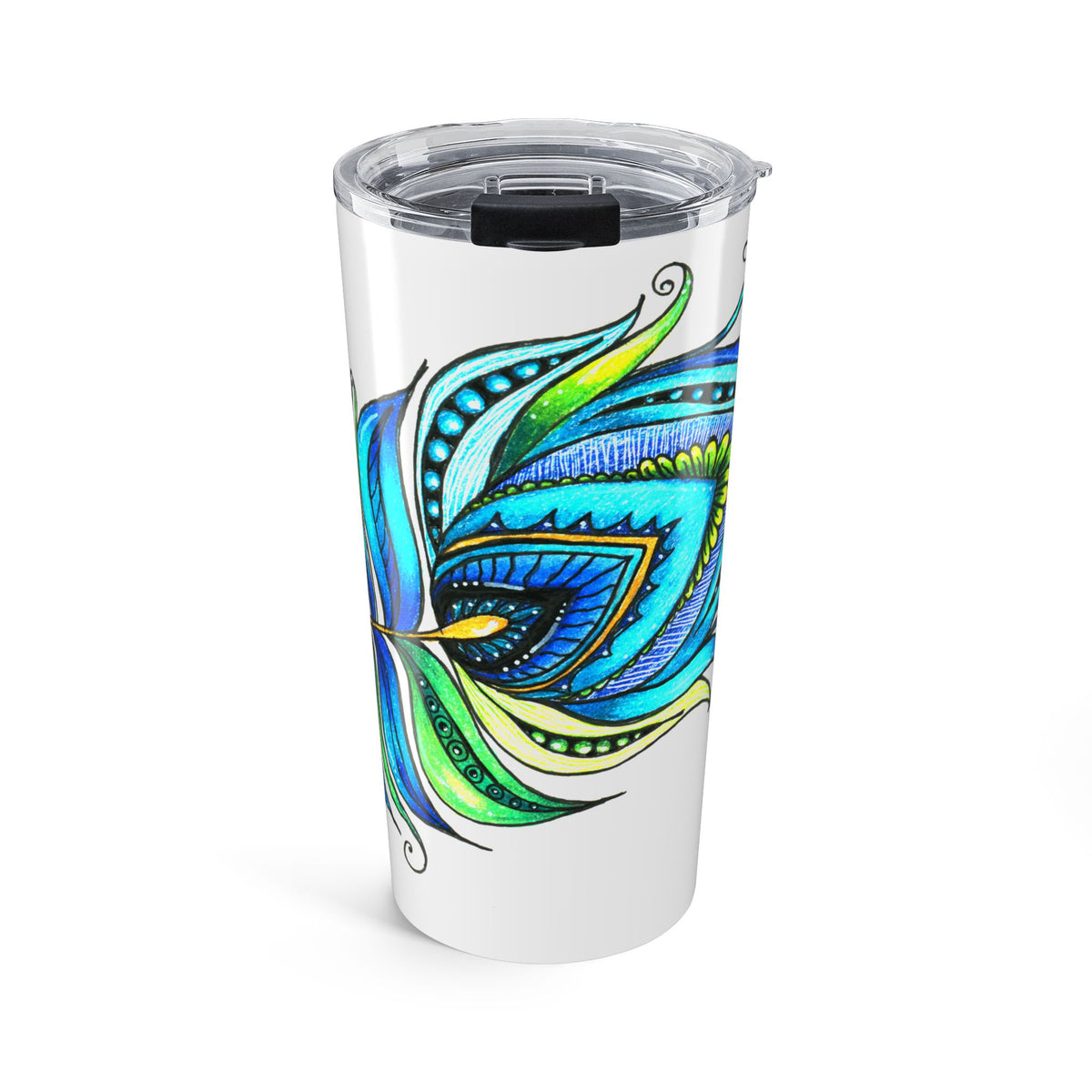 Peacock Feather Tumbler 20oz
