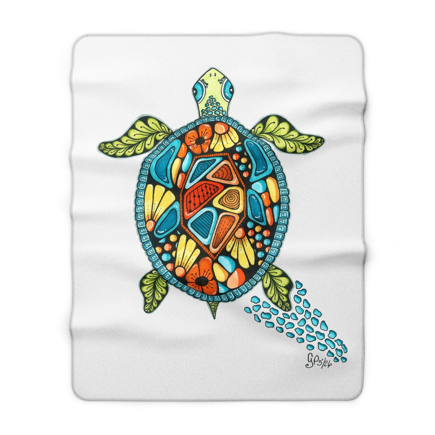 Sea Turtle Sherpa Fleece Blanket