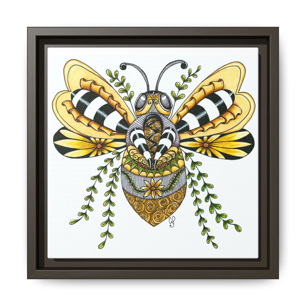 Queen Bee Matte Canvas, Framed (Multi-color)