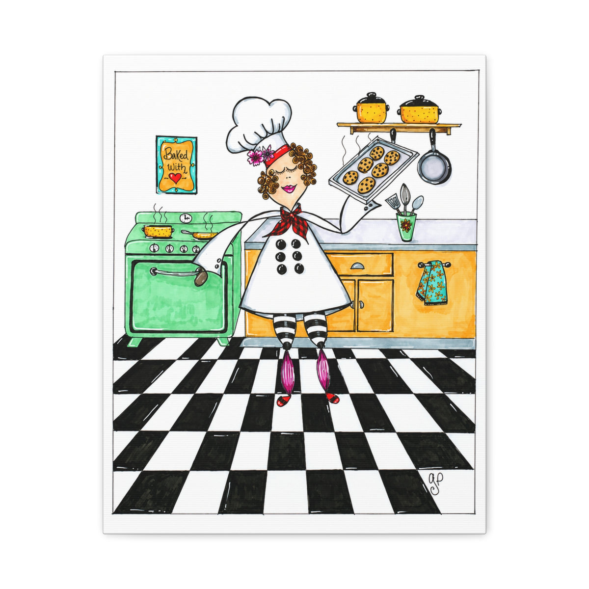 She Bakes! Matte Canvas, Stretched, 1.25"