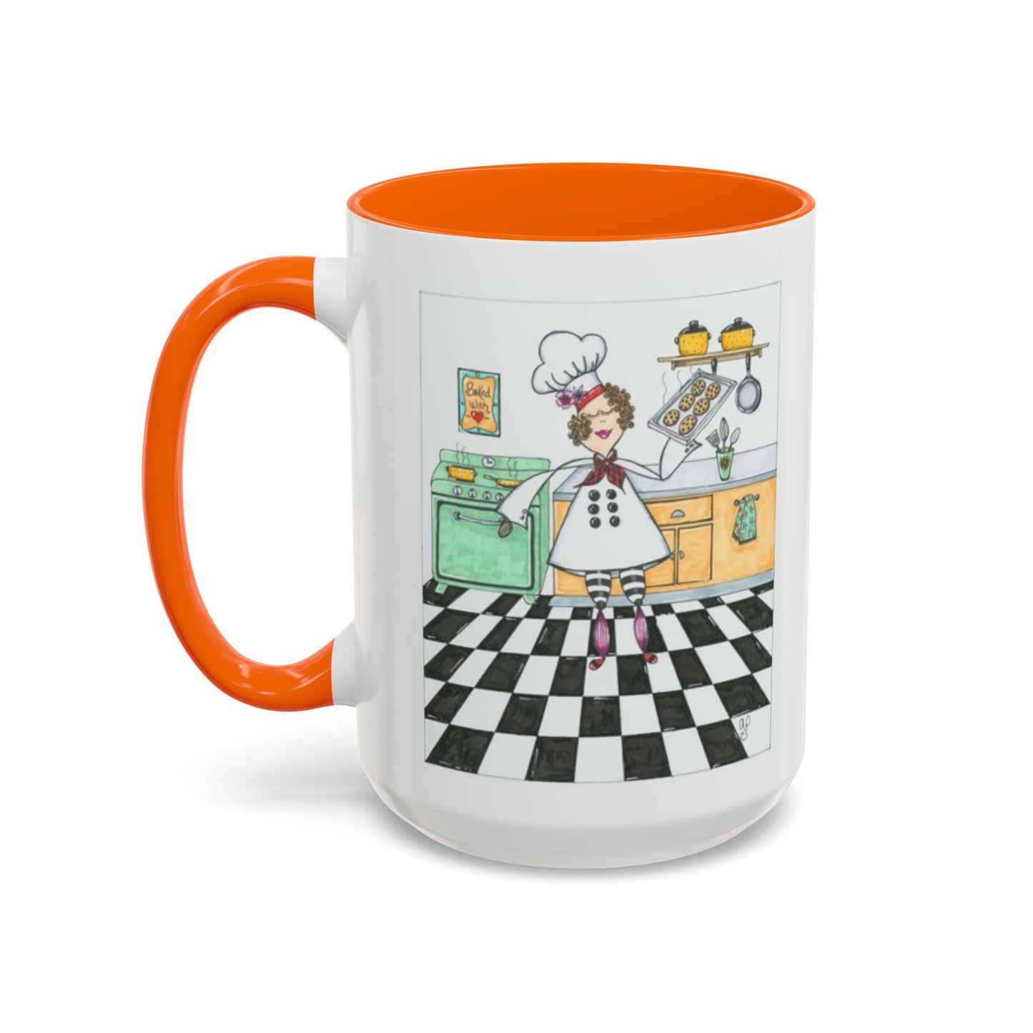 She Bakes! Accent Coffee Mug (11, 15oz)