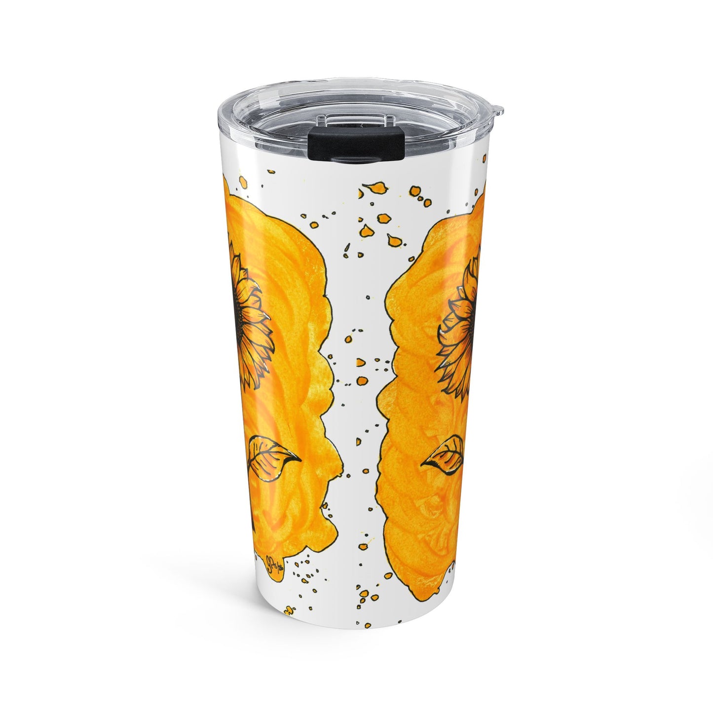 Sunflower Splatter Tumbler 20oz