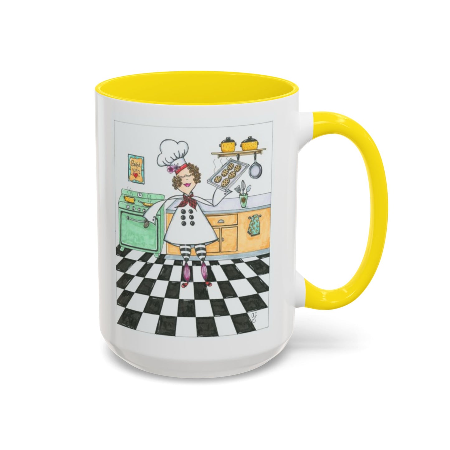 She Bakes! Accent Coffee Mug (11, 15oz)