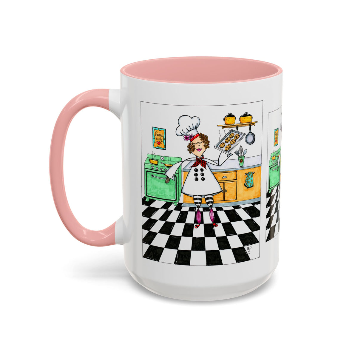 She Bakes! Accent Coffee Mug (11, 15oz)