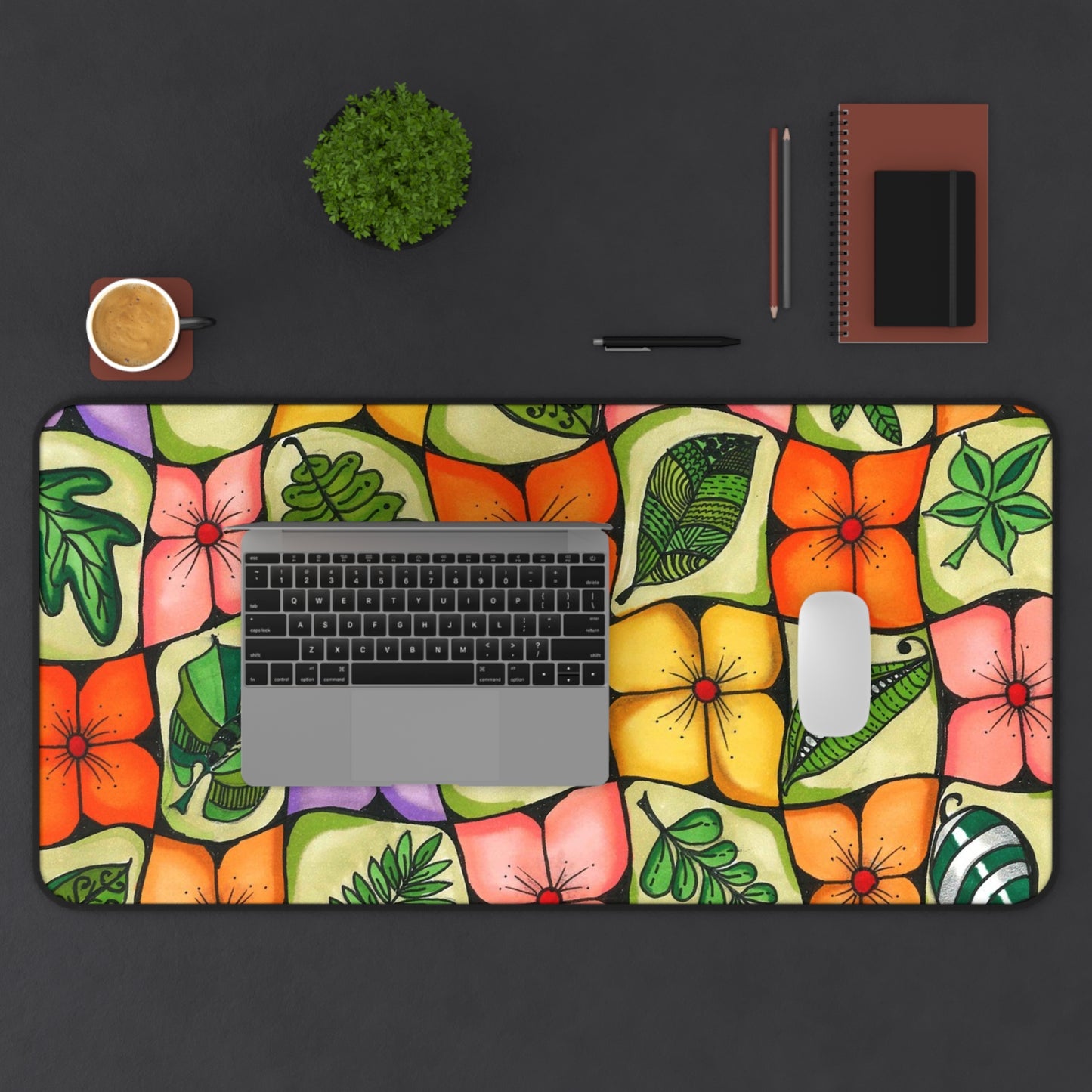 All-Over Flowers Desk Mat