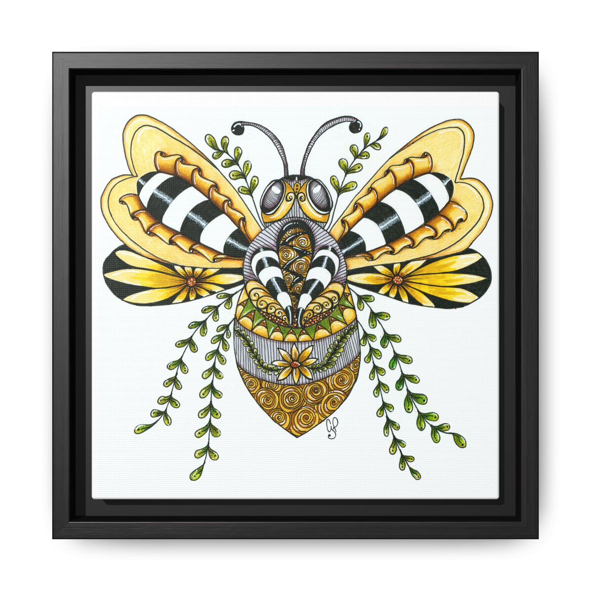 Queen Bee Matte Canvas, Framed (Multi-color)