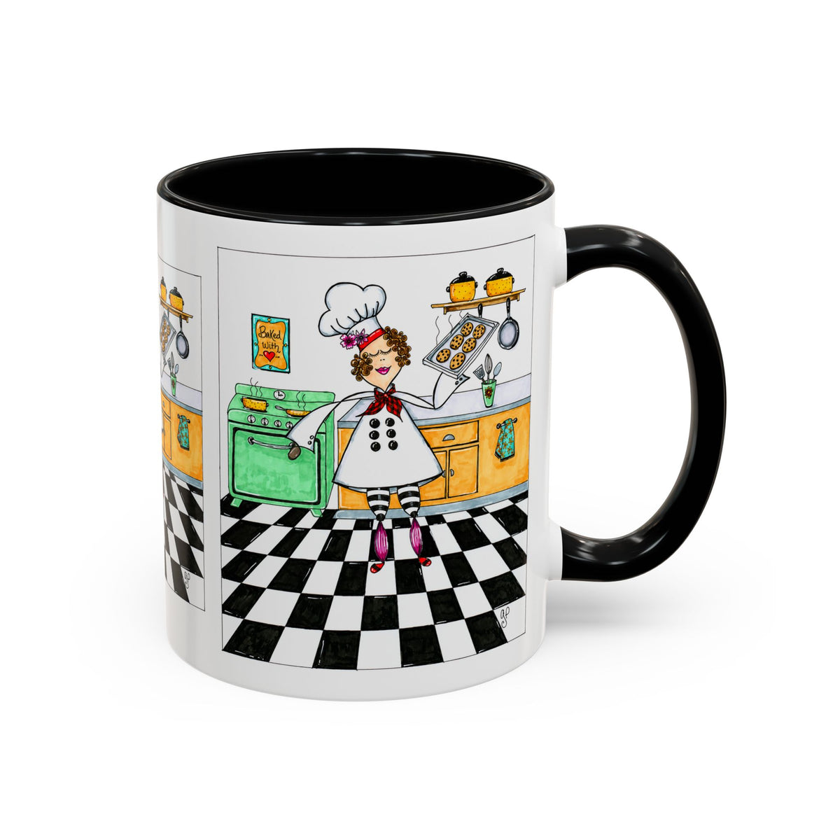 She Bakes! Accent Coffee Mug (11, 15oz)