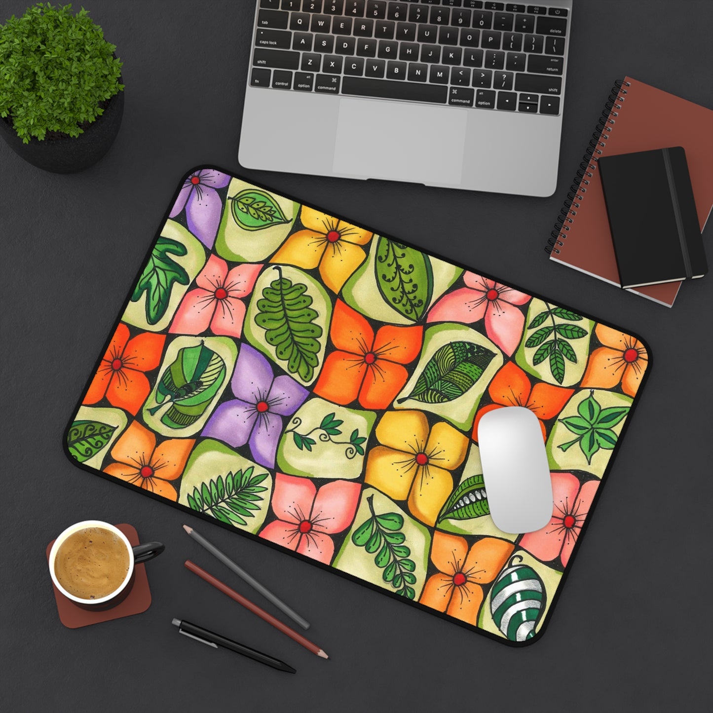 All-Over Flowers Desk Mat
