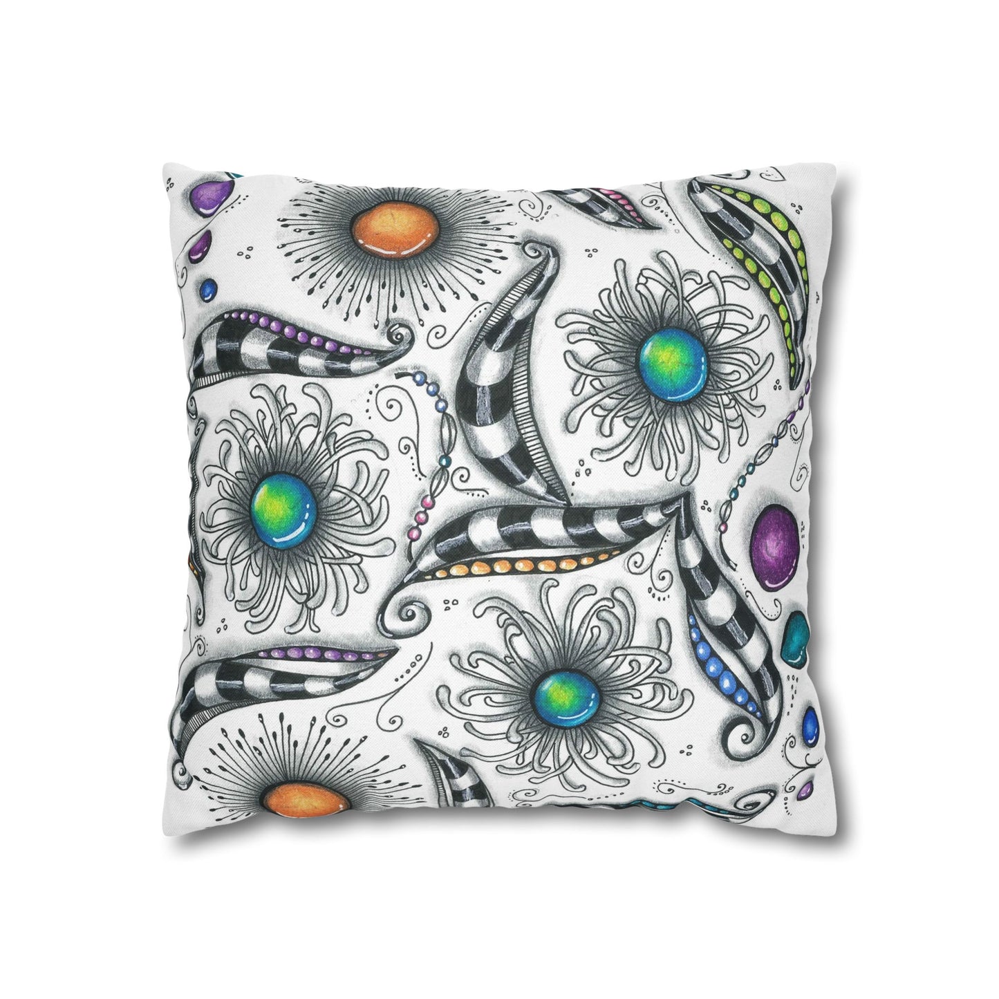 Zen Whimsy Spun Polyester Square Pillowcase